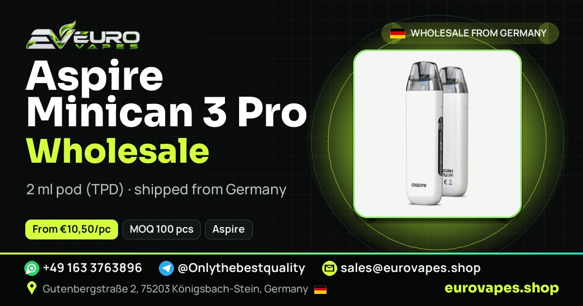 This device wholesale price and MOQ – Euro Vapes Germany