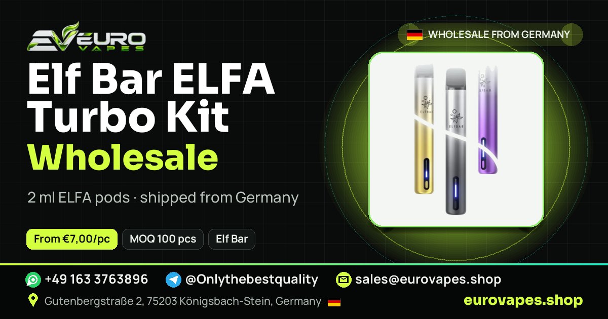 Elf Bar ELFA Turbo Kit wholesale price and MOQ – Euro Vapes Germany