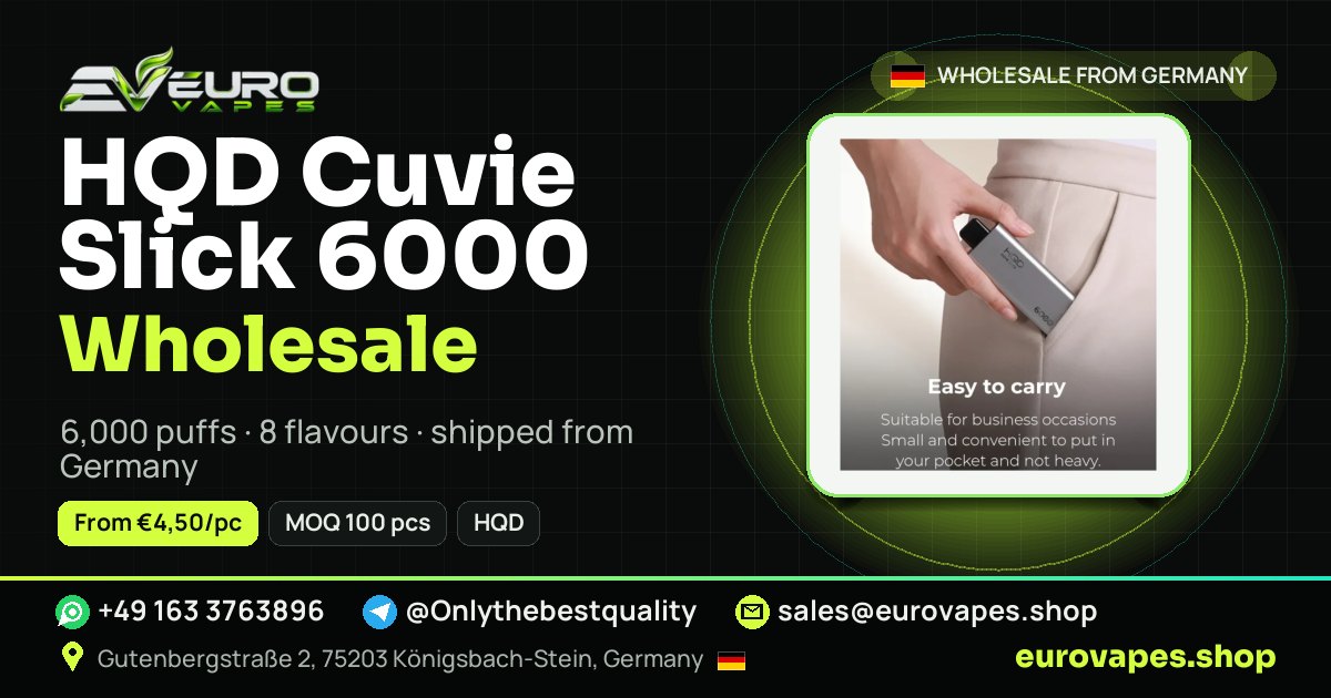 This model wholesale price and MOQ – Euro Vapes Germany