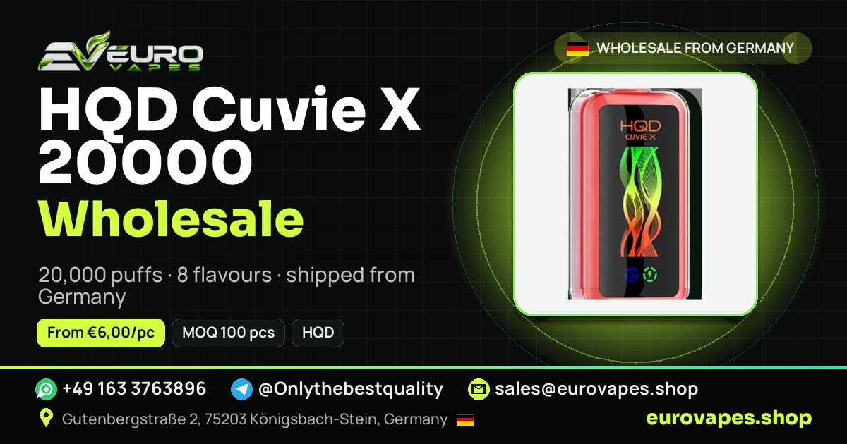 This model wholesale price and MOQ – Euro Vapes Germany
