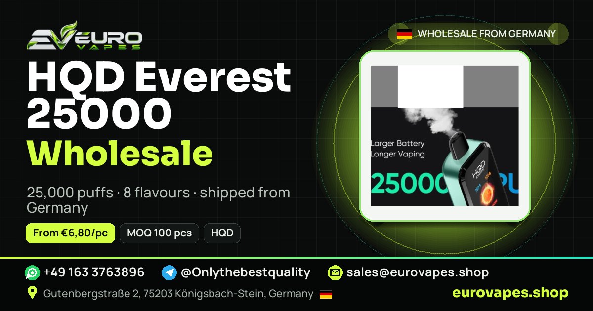 This model wholesale price and MOQ – Euro Vapes Germany