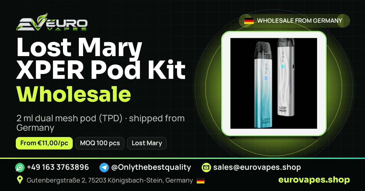 Lost Mary XPER Pod Kit wholesale price and MOQ – Euro Vapes Germany
