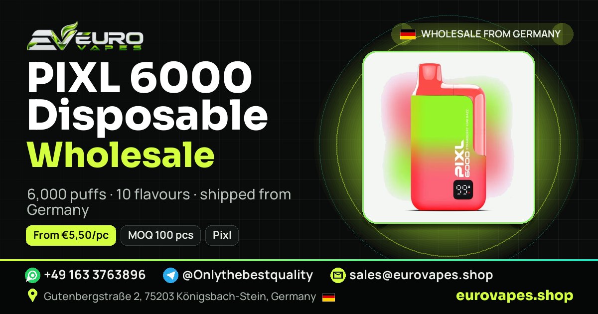 PIXL 6000 Disposable wholesale price and MOQ – Euro Vapes Germany