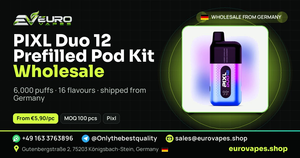 PIXL Duo 12 Prefilled Pod Kit wholesale price and MOQ – Euro Vapes Germany