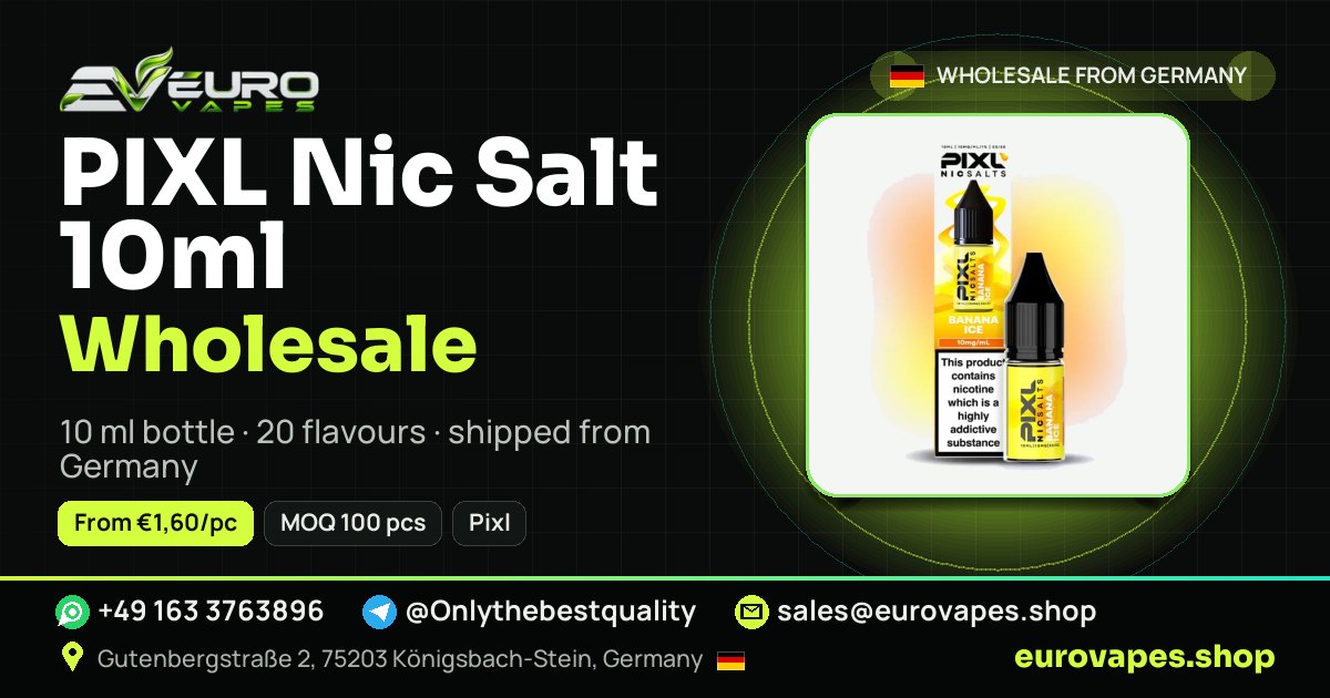 PIXL Nic Salt 10ml wholesale price and MOQ – Euro Vapes Germany