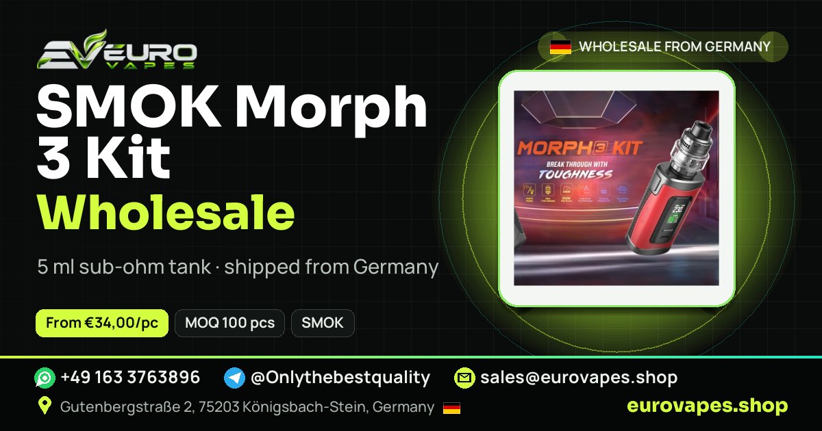 SMOK Morph 3 Kit wholesale price and MOQ – Euro Vapes Germany