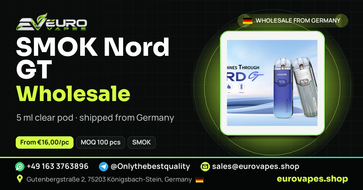 SMOK Nord GT wholesale price and MOQ – Euro Vapes Germany
