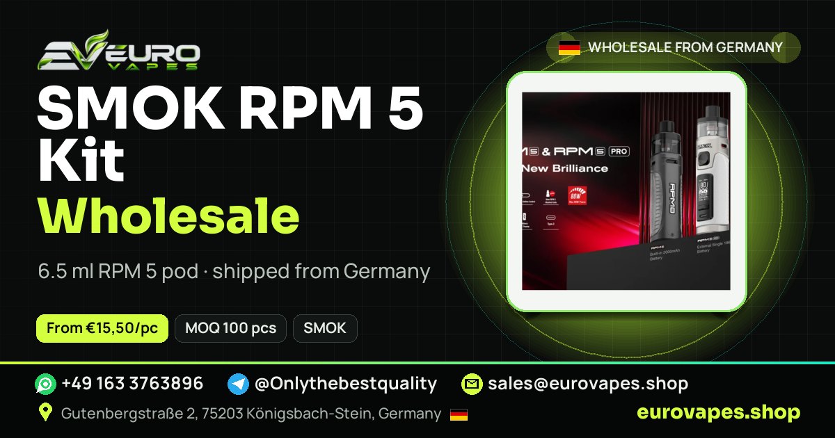SMOK RPM 5 Kit wholesale price and MOQ – Euro Vapes Germany