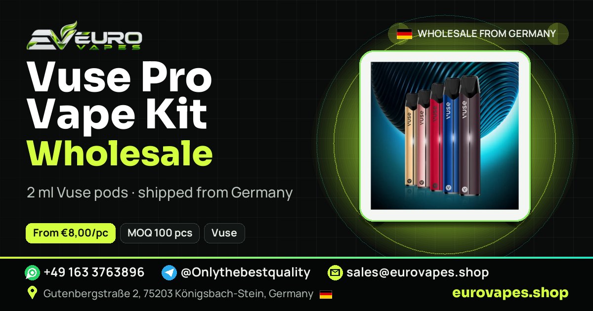 Vuse Pro Vape Kit wholesale price and MOQ – Euro Vapes Germany