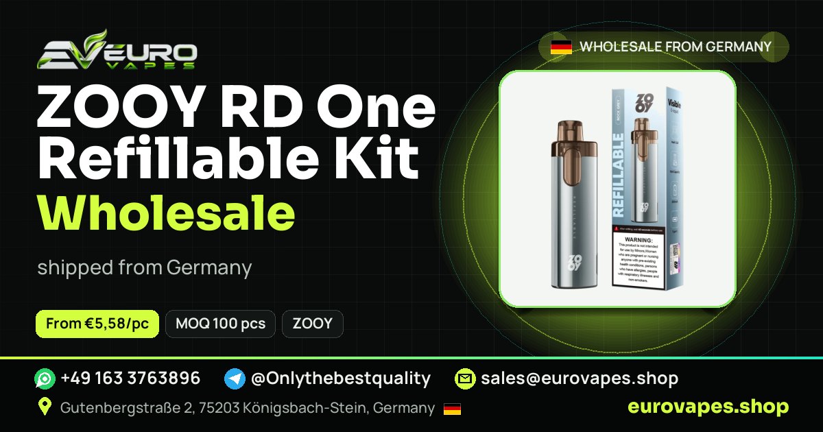 ZOOY RD One Refillable Kit wholesale price and MOQ – Euro Vapes Germany