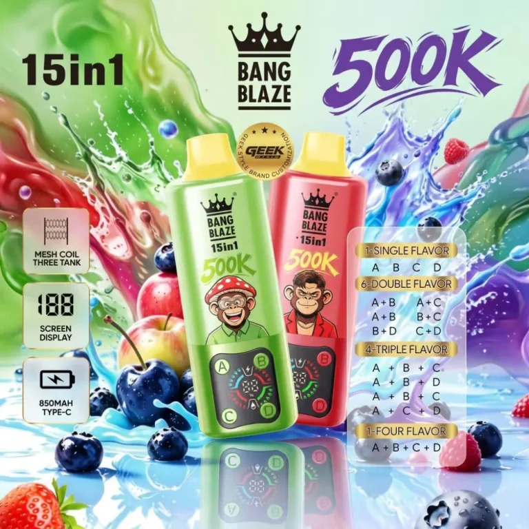 Bang Blaze 500K 15-in-1 wholesale – buy in bulk from Euro Vapes Germany