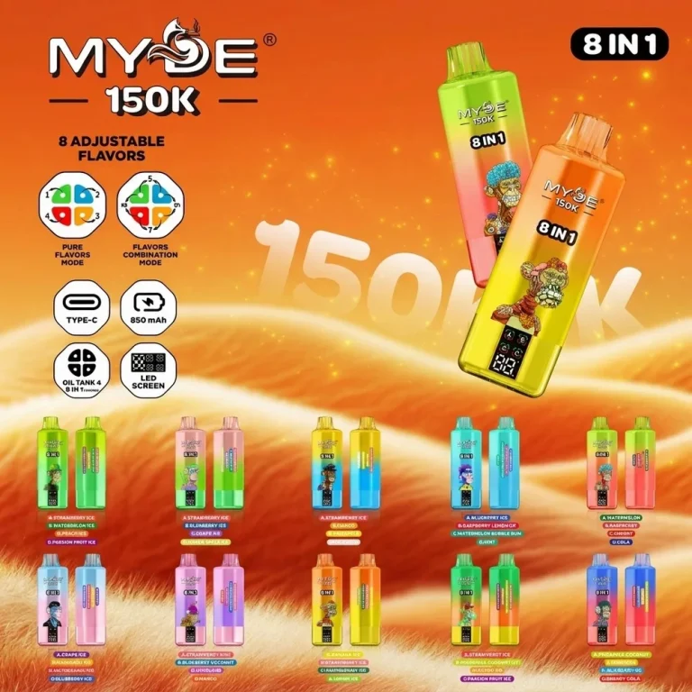MYDE 150K 8-in-1 wholesale – buy in bulk from Euro Vapes Germany