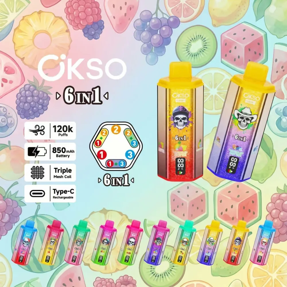 OKSO 120K 6-in-1 wholesale – buy in bulk from Euro Vapes Germany