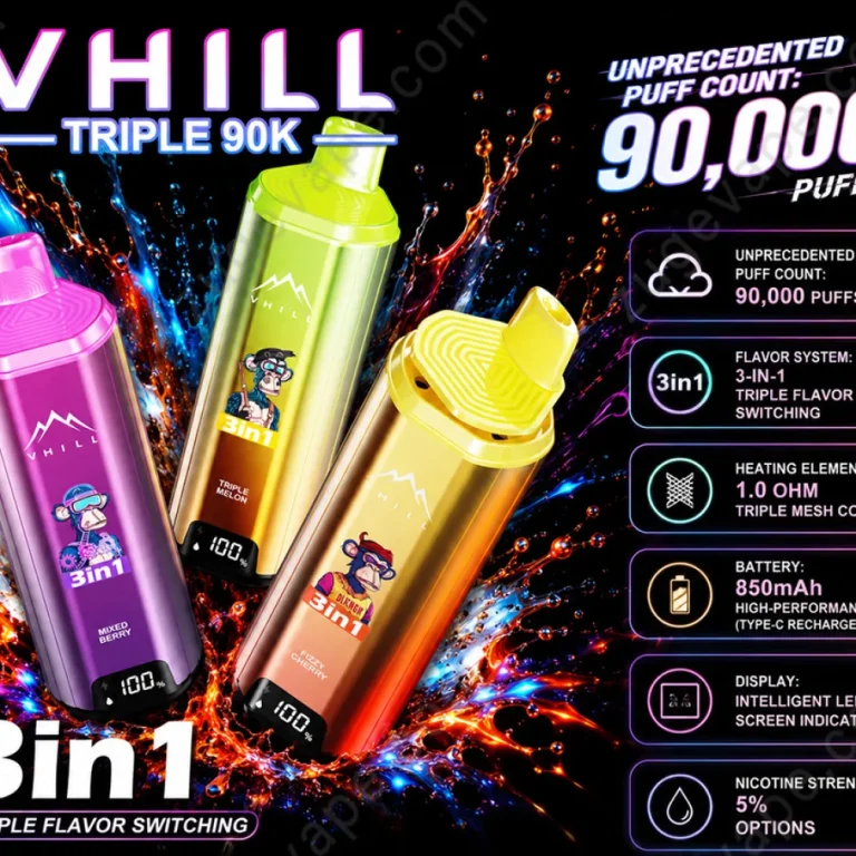 VHILL Triple 90K wholesale – buy in bulk from Euro Vapes Germany
